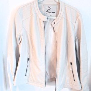 Up your game with this off white Moto Jacket- XL -14/16- NWOT